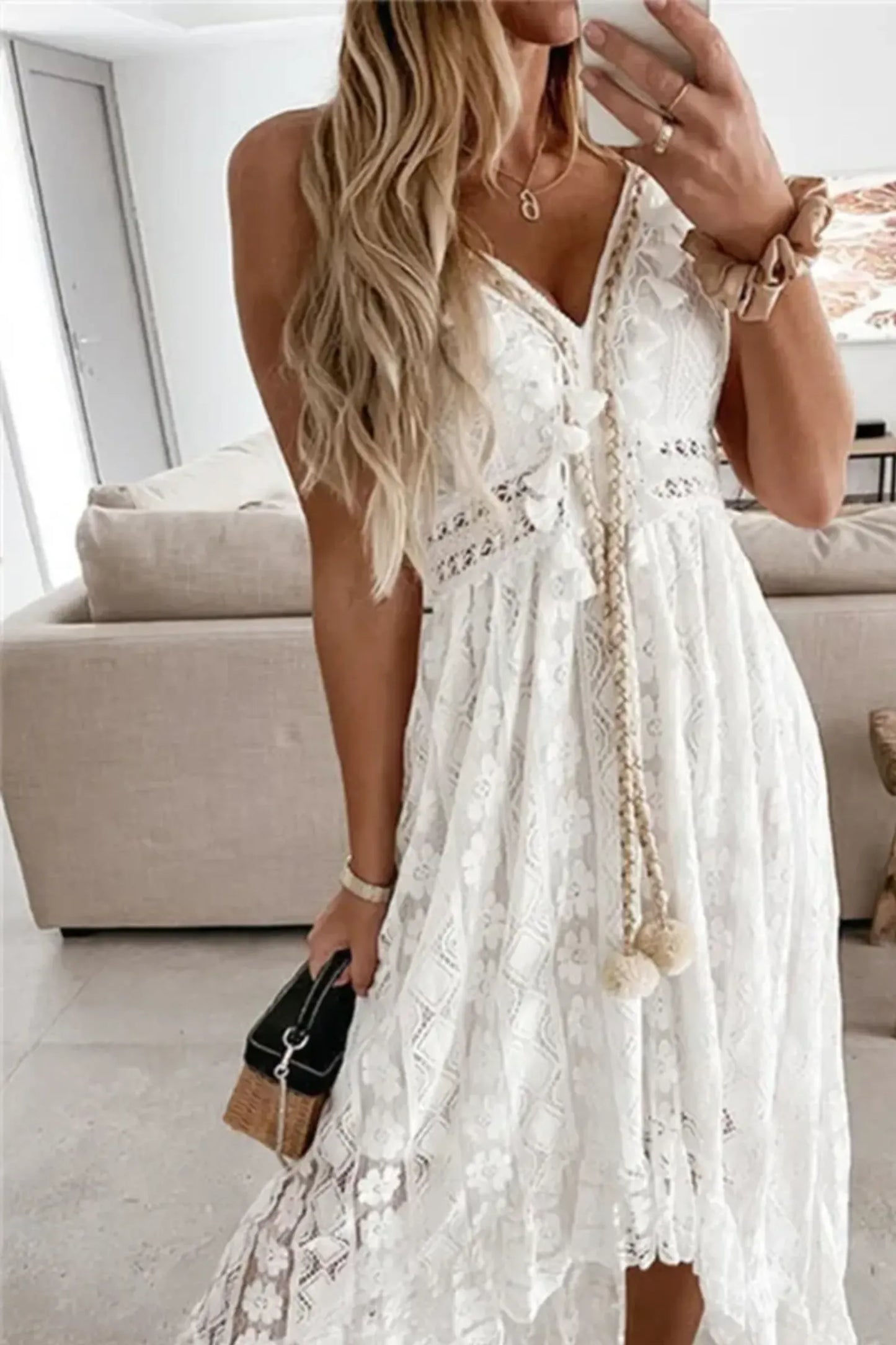The Aura Riviera Lace Maxi