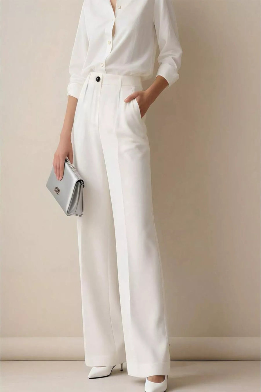 The Mayfair High-Waisted Wide-Leg Trousers