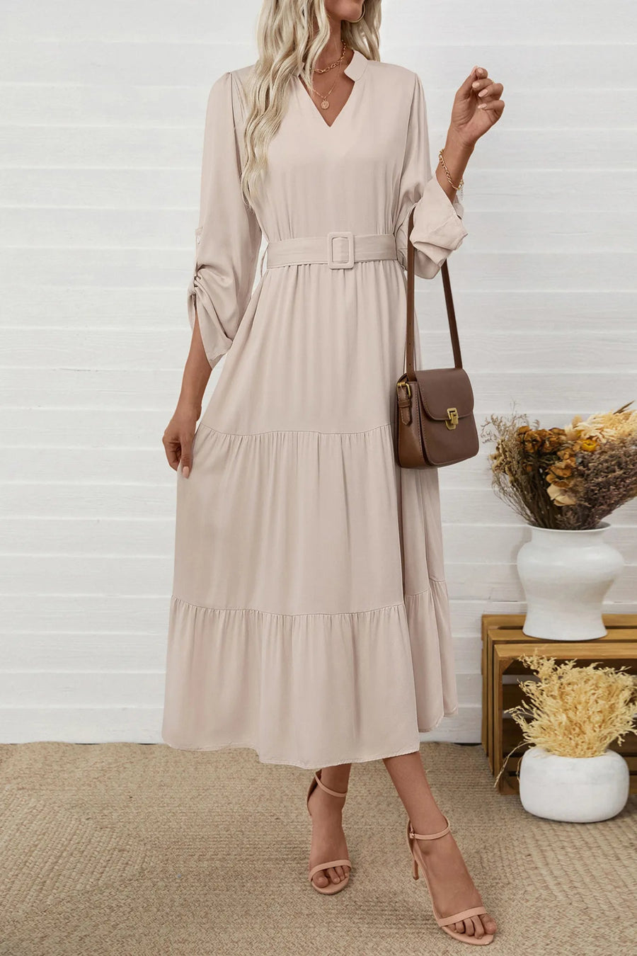 The Primrose Tiered Viscose Midi Dress
