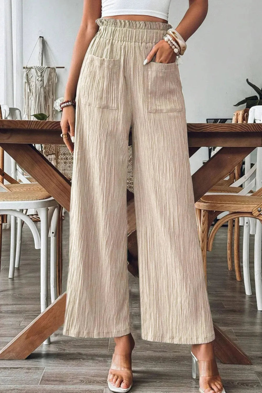 The Richmond Utility Paperbag Wide-Leg Trousers