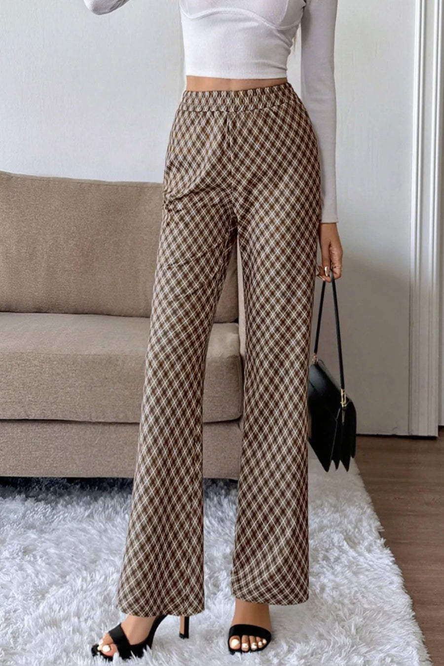 The Chelsea Glen Plaid Wide-Leg Trousers