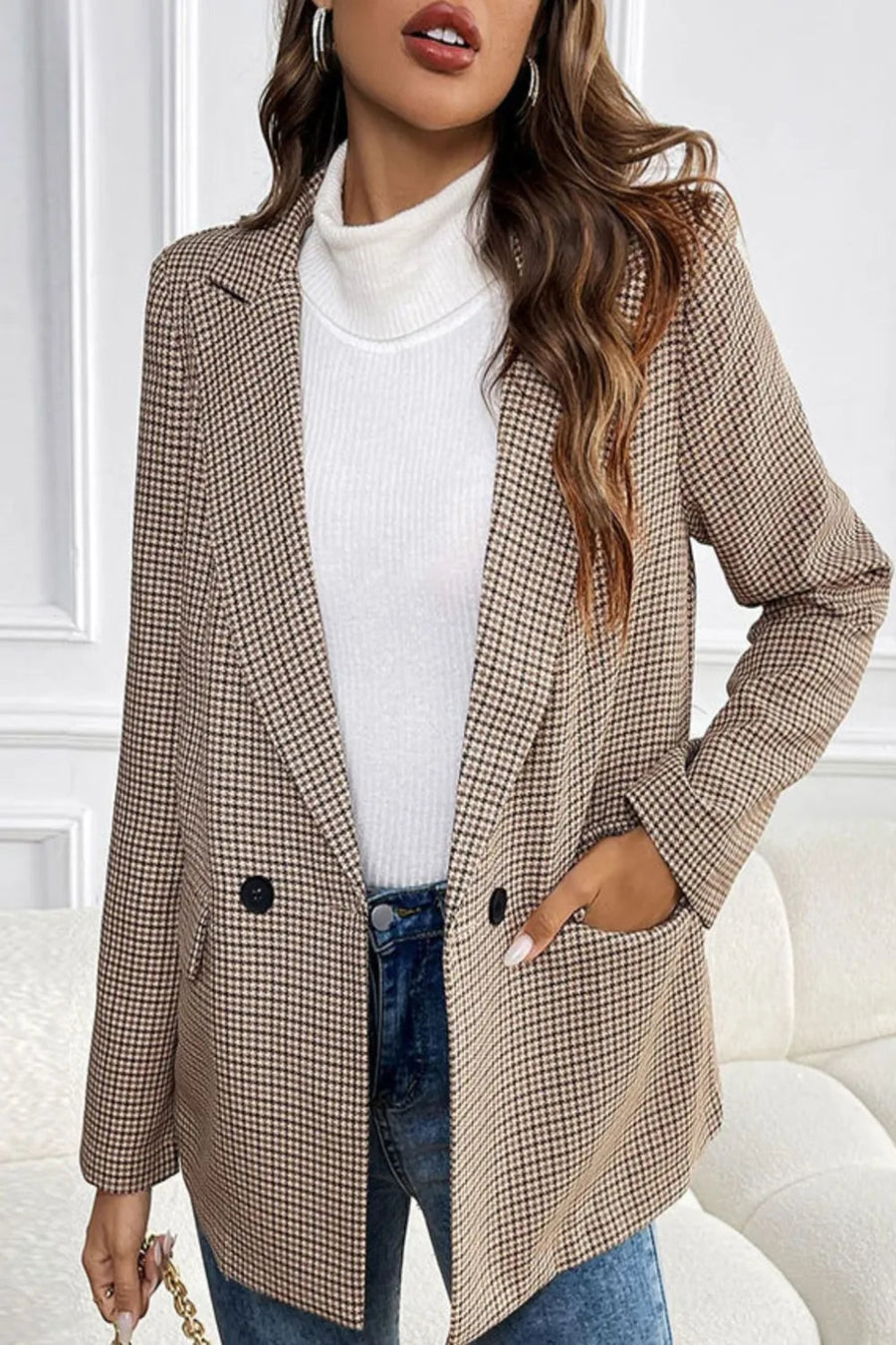 The Knightsbridge Plaid Oversized Blazer