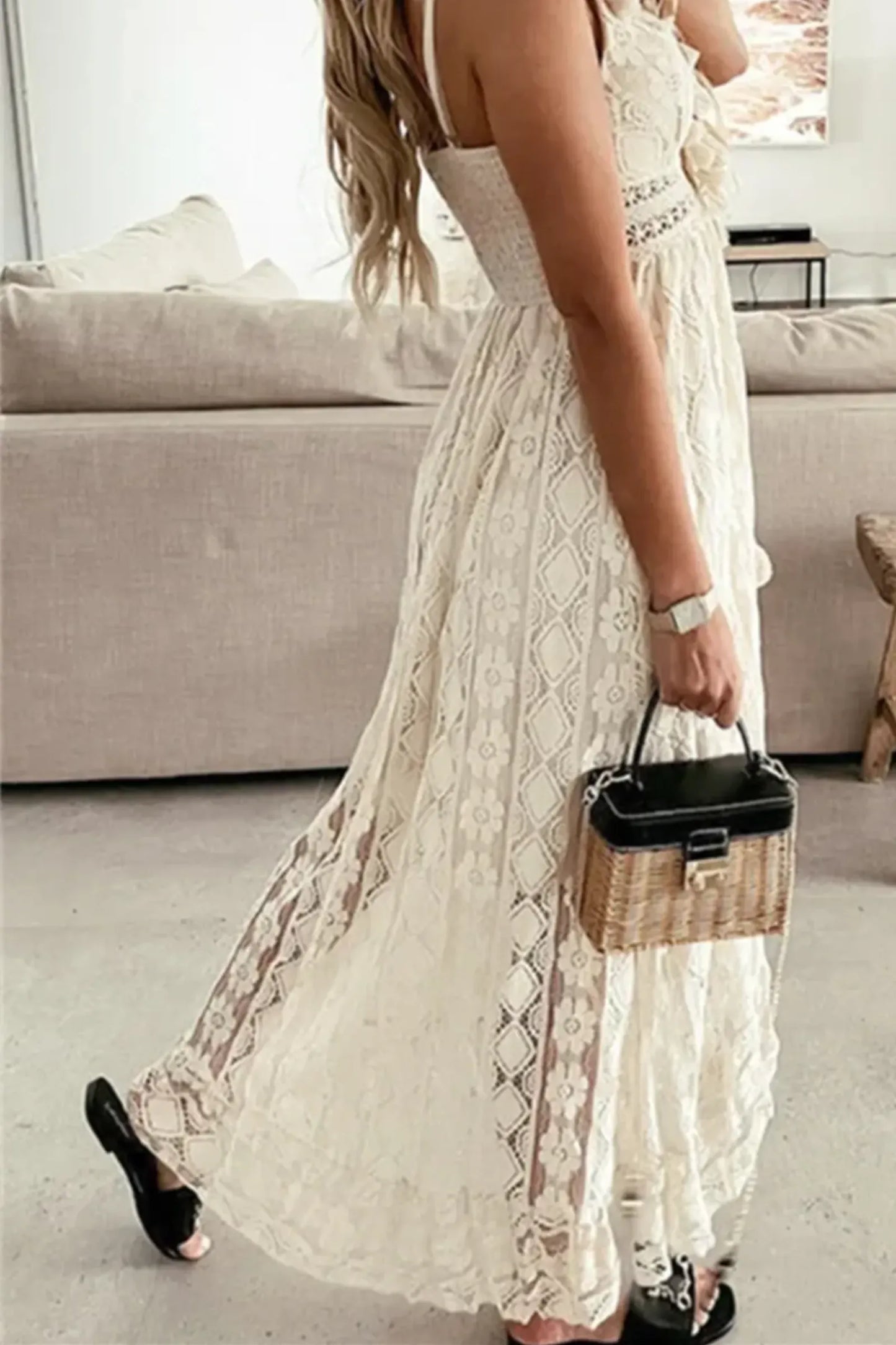 The Aura Riviera Lace Maxi