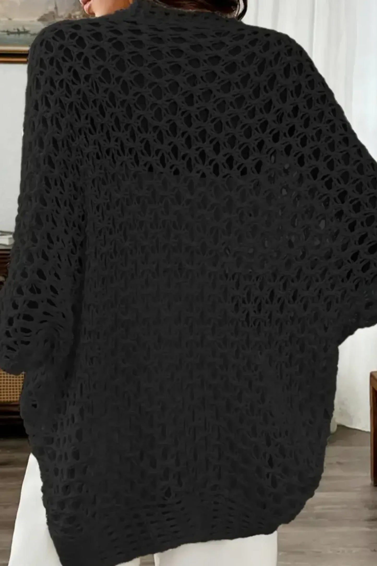 The Aura Crochet-Knit Kimono Cardigan
