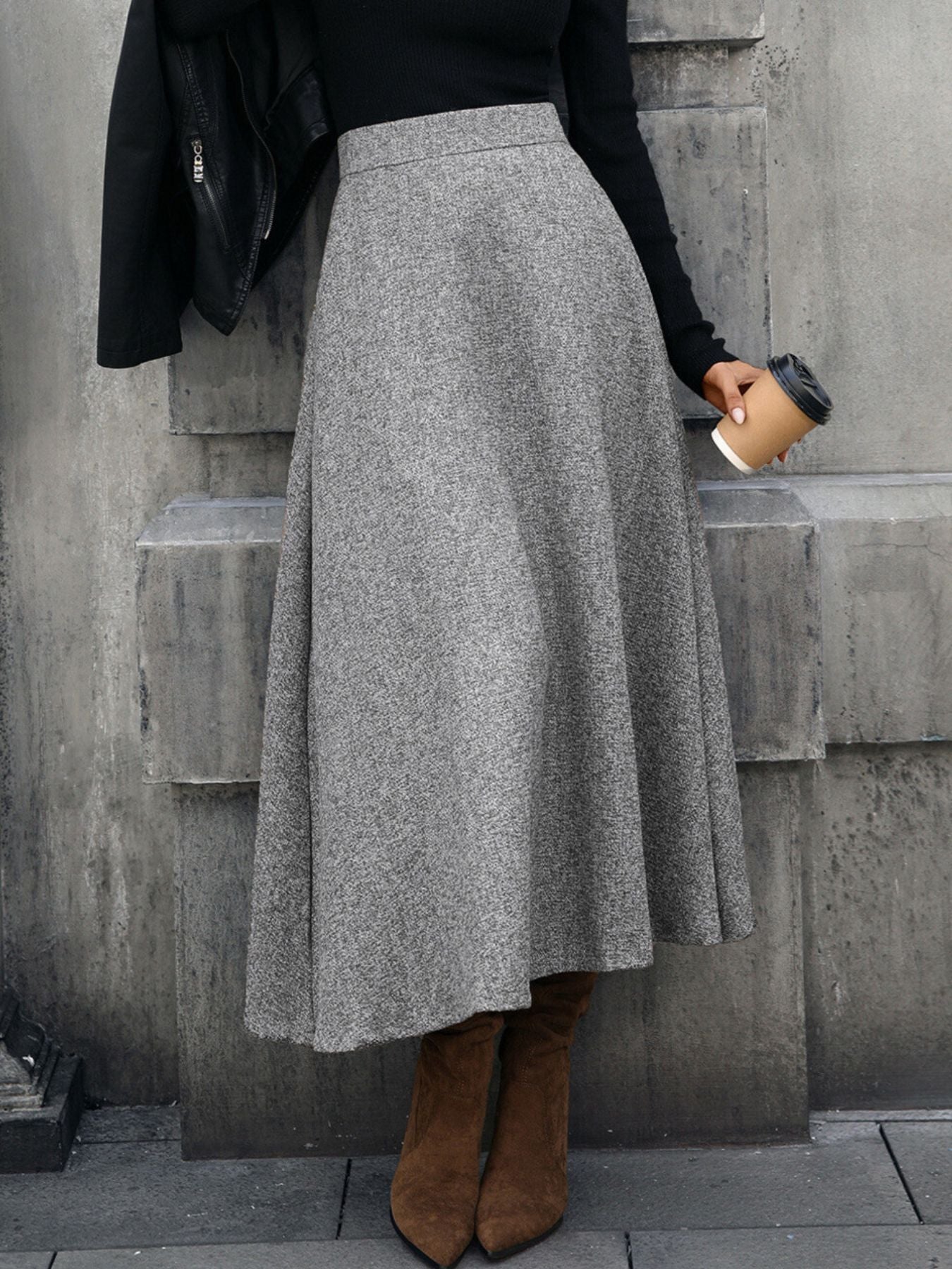 The Mayfair Fluid Satin Midi Skirt