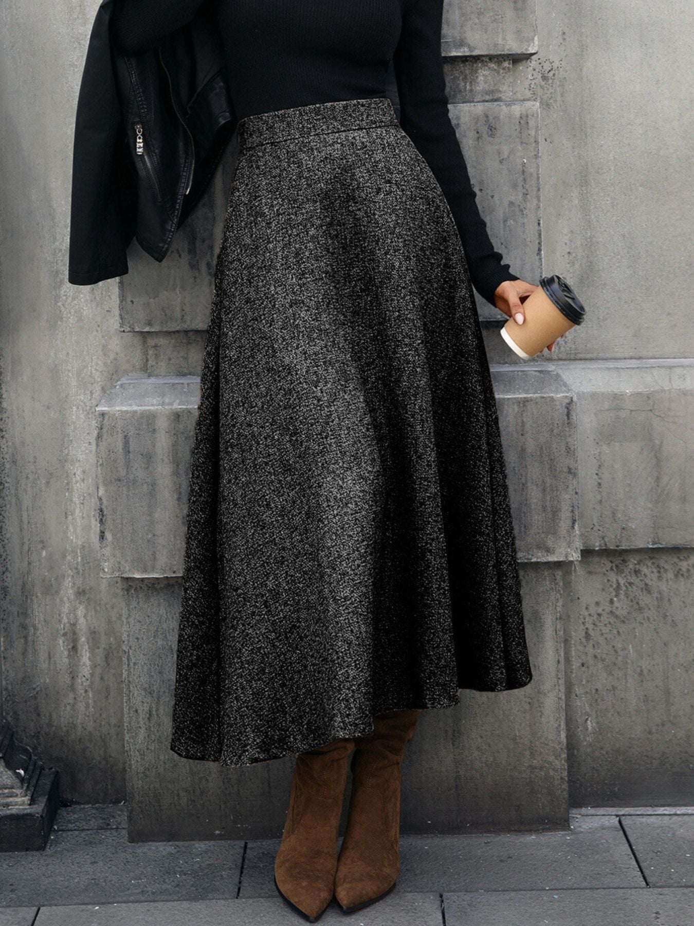 The Mayfair Fluid Satin Midi Skirt