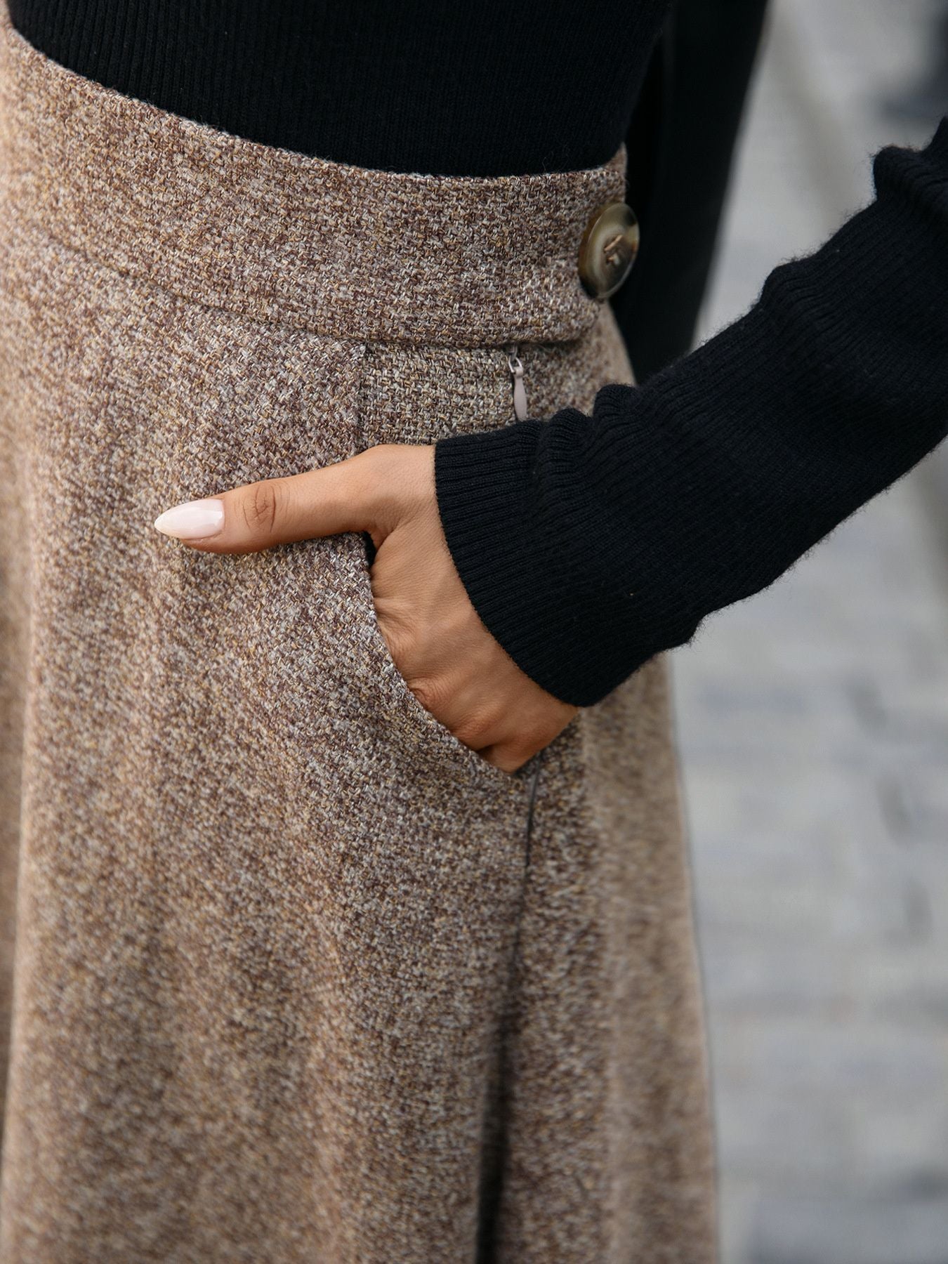 The Mayfair Fluid Satin Midi Skirt