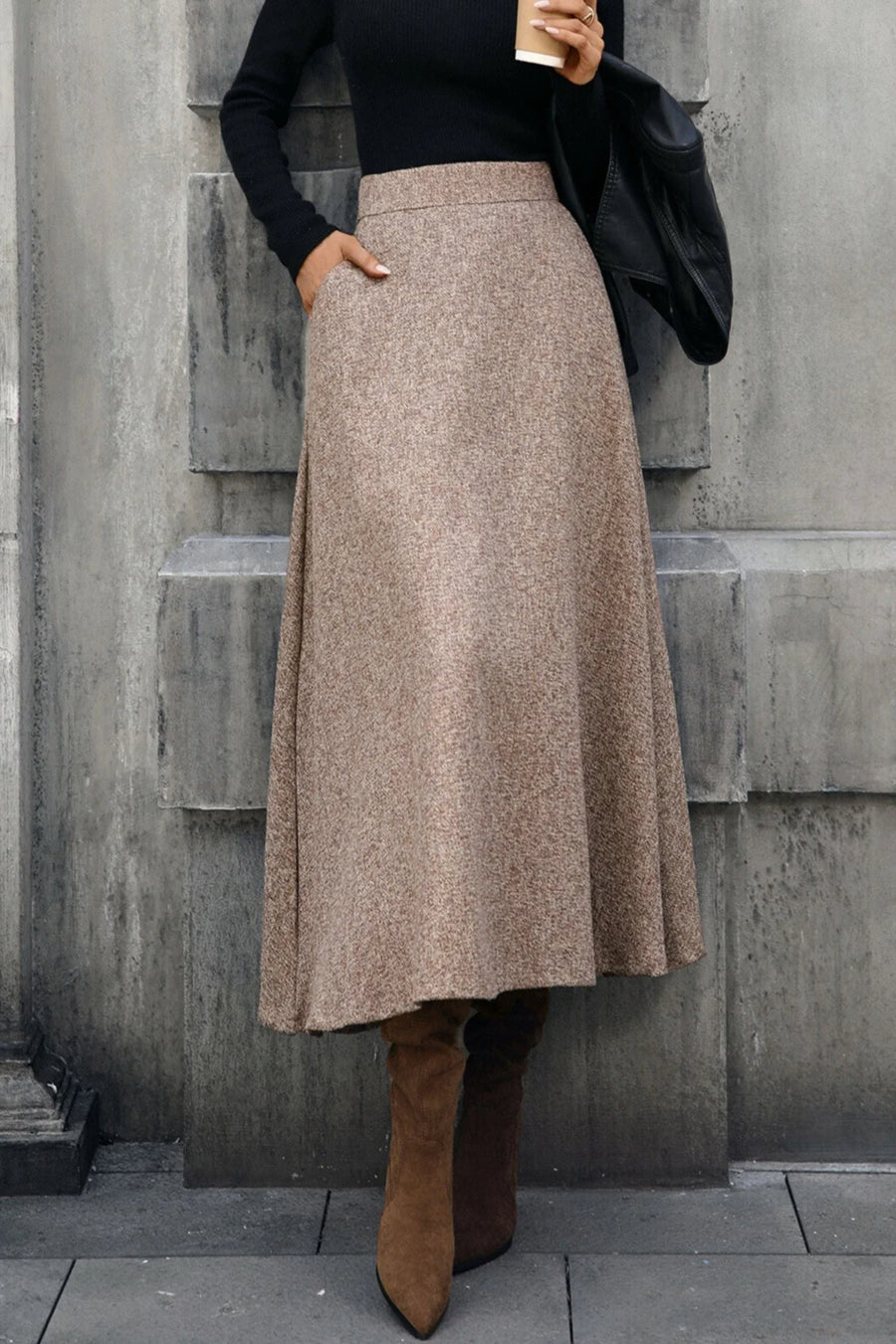 The Mayfair Fluid Satin Midi Skirt