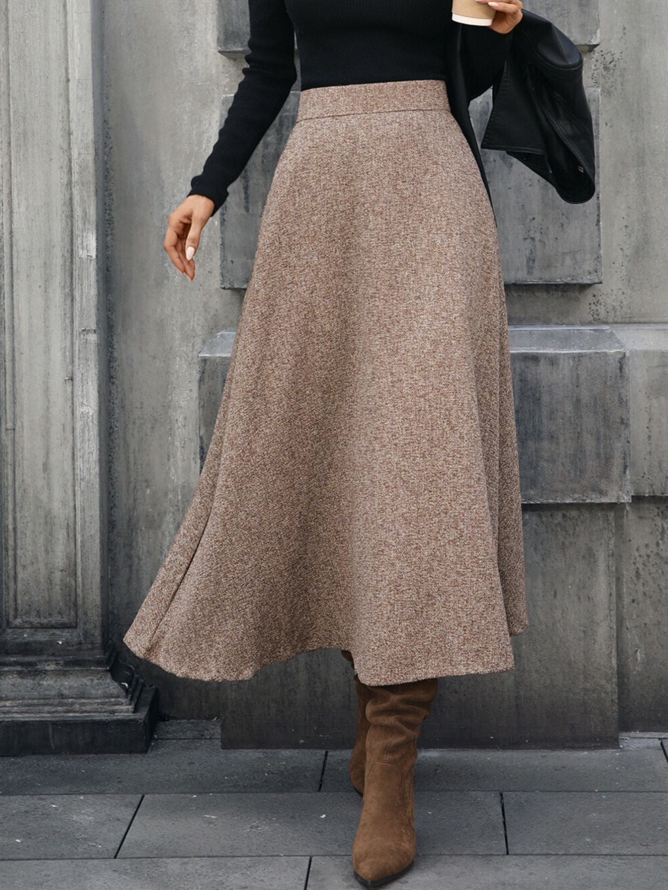 The Mayfair Fluid Satin Midi Skirt