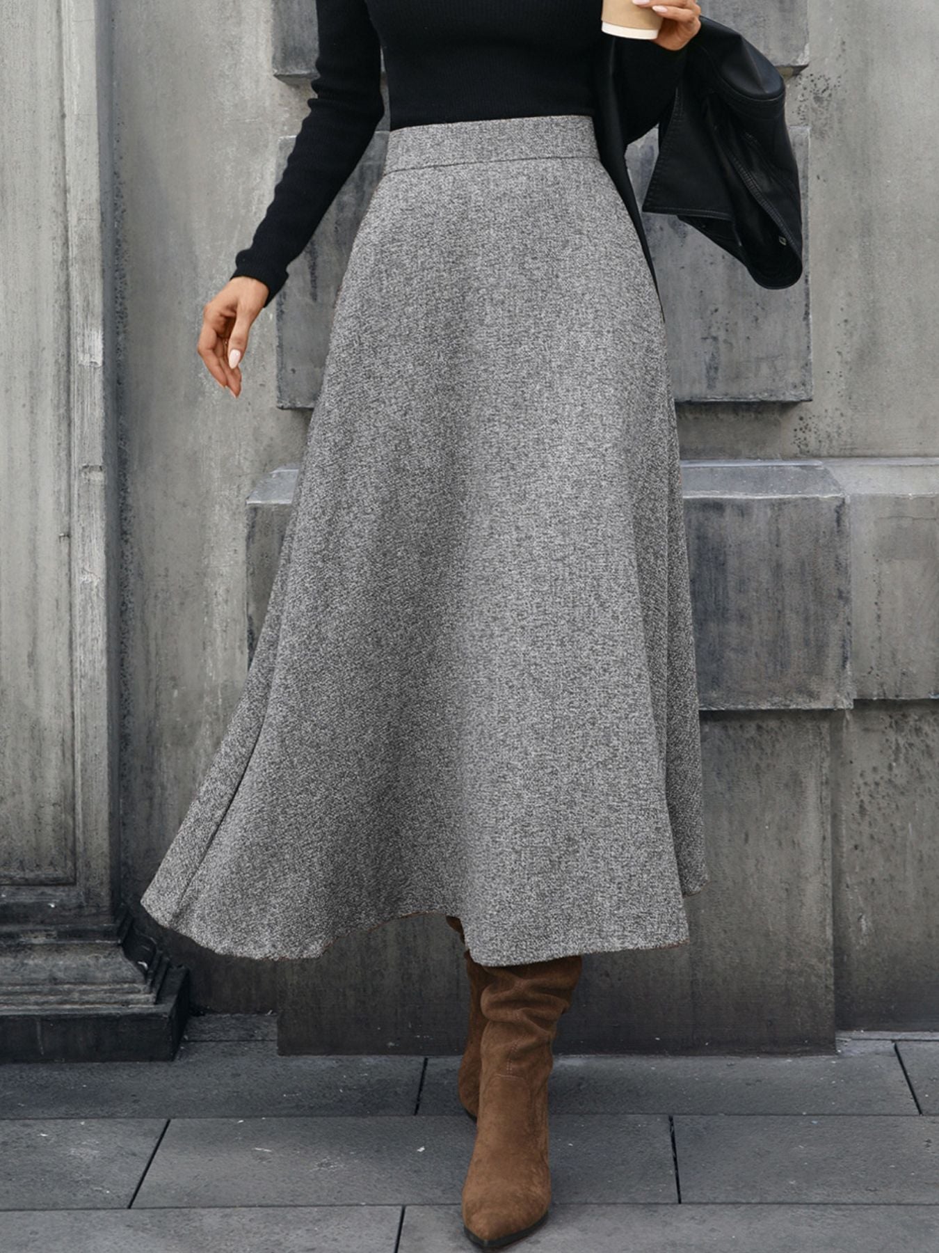The Mayfair Fluid Satin Midi Skirt