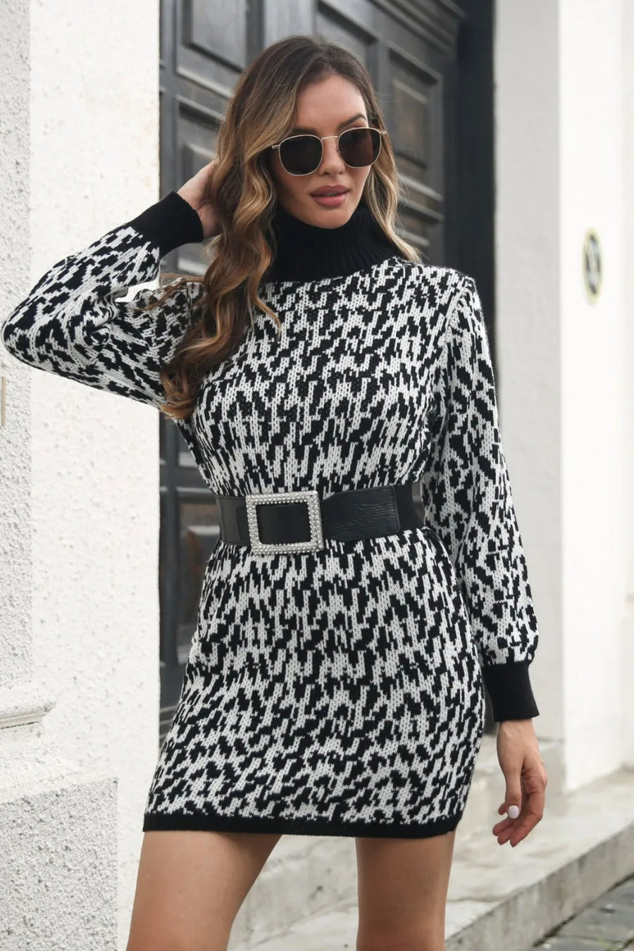 The Shoreditch Jacquard Knit Mini Dress