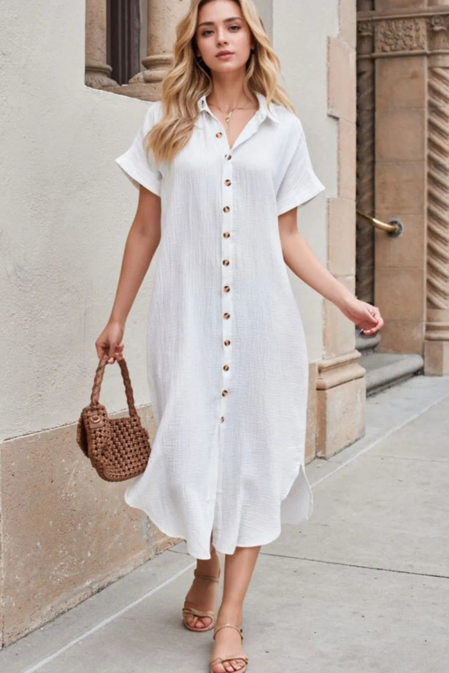 The Windsor Tailored Midi Shirt Dress