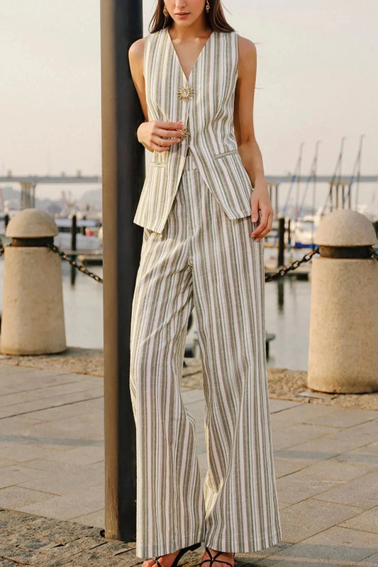 The Notting Hill Pinstripe Vest & Trousers Set